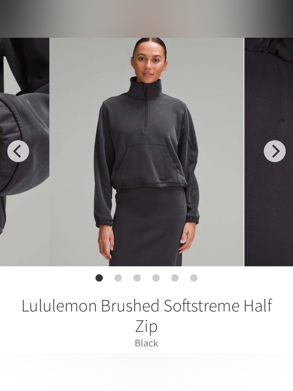 Lululemon Brushed Softstreme Half Zip Pullover